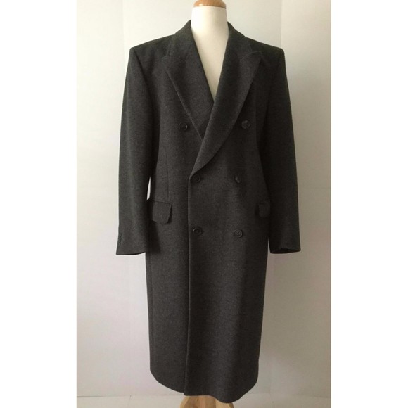 GIVENCHY Monsieur Men's 100% Virgin Wool Gray Long Coat (Size 52 R IT/42 R US)